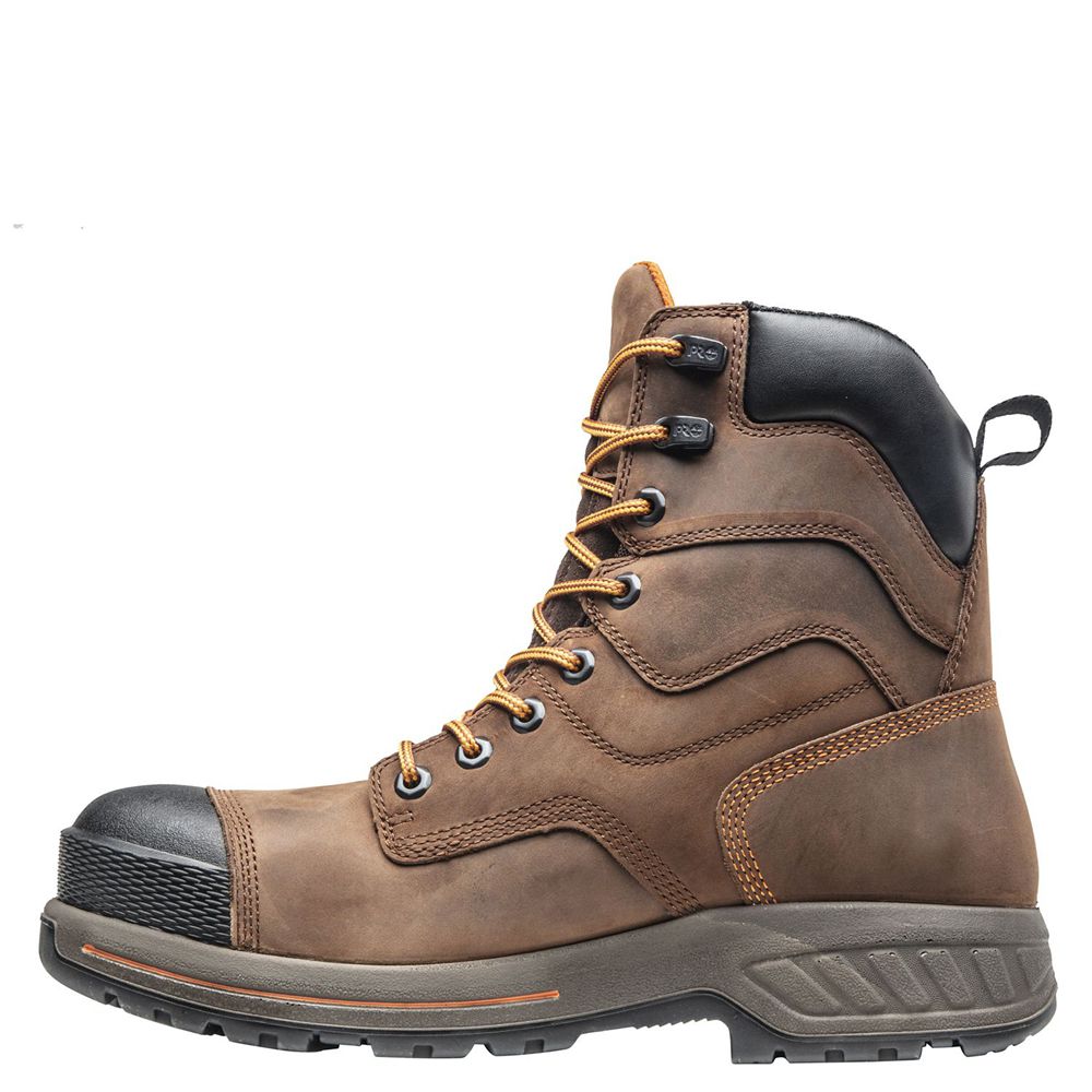 Bocanci De Muncă Timberland Barbati Maro/Negrii - Pro® Helix Hd 8\" Comp Toe - Romania - DLOJSC923